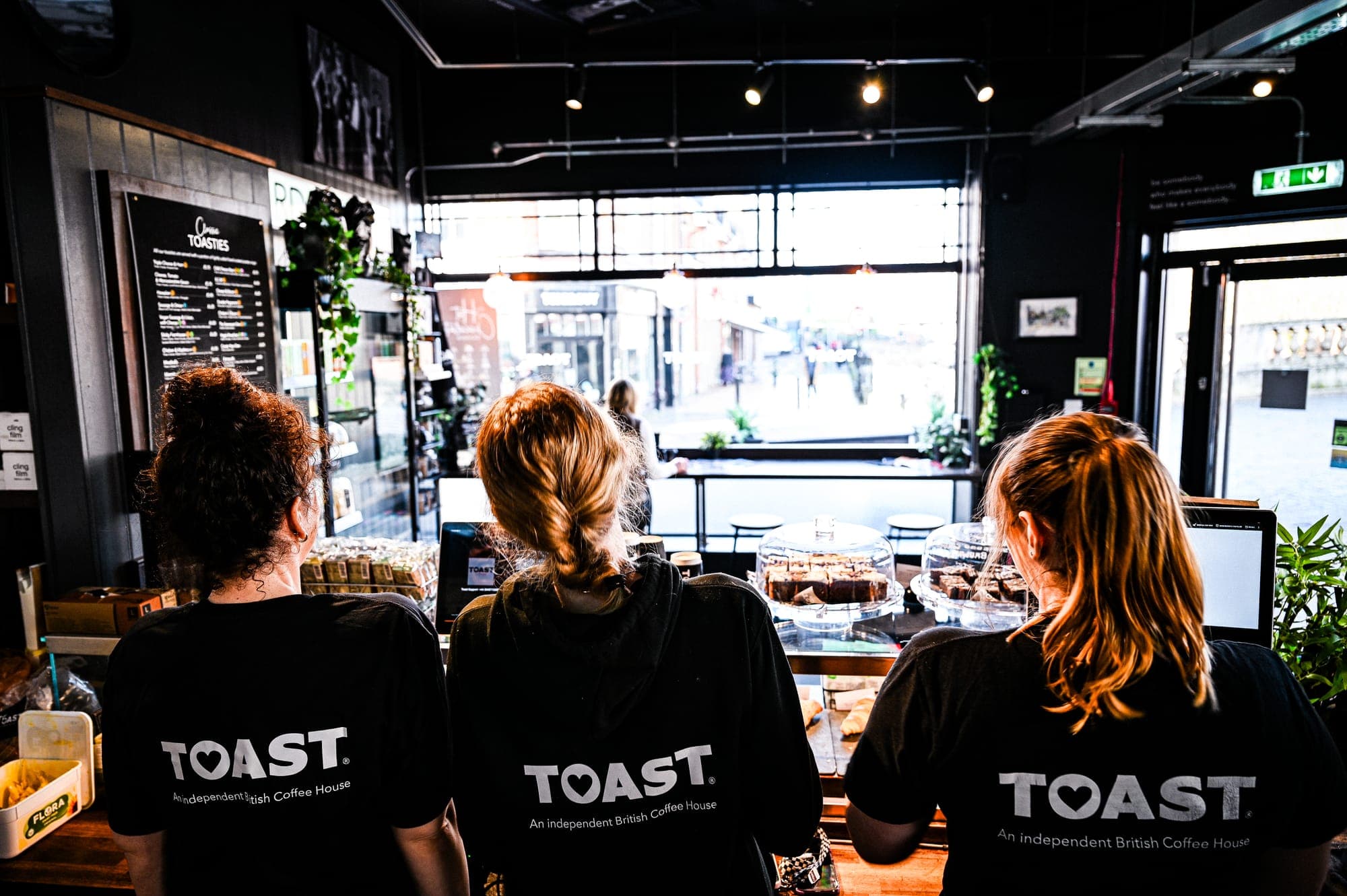 Inside a TOAST coffee shop